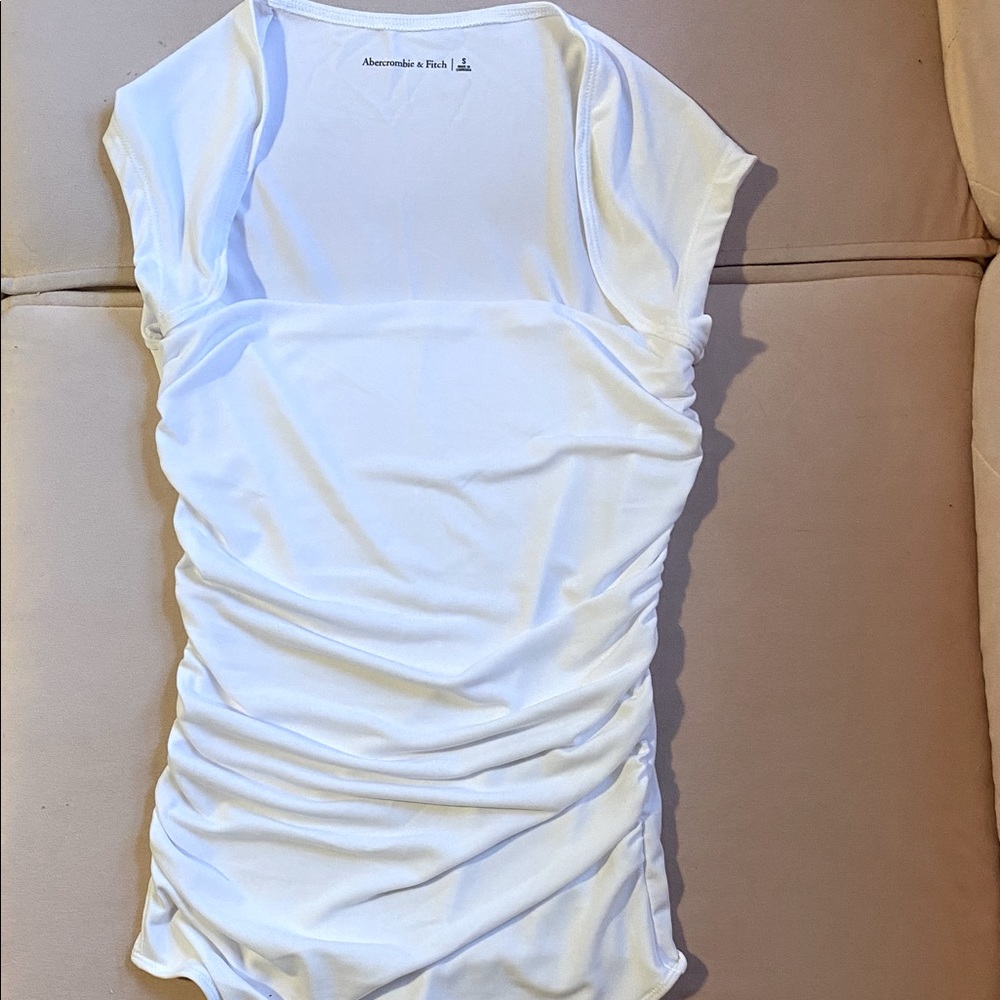 Abercrombie White Square Neck Body Suit